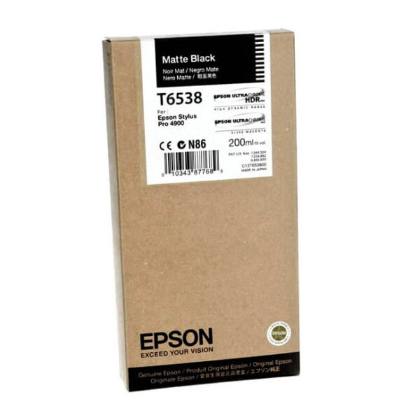 Tinta Epson T653800 original T6538 Mate Black