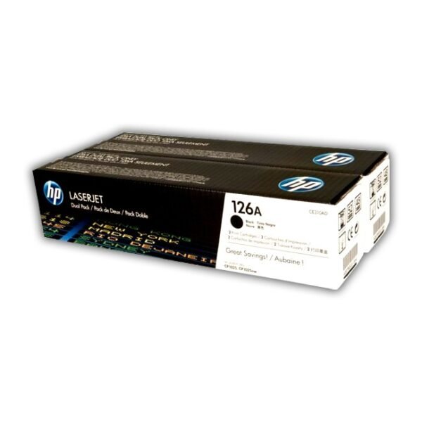 Toner HP CE310AD Negro 126AD Pack Doble Original